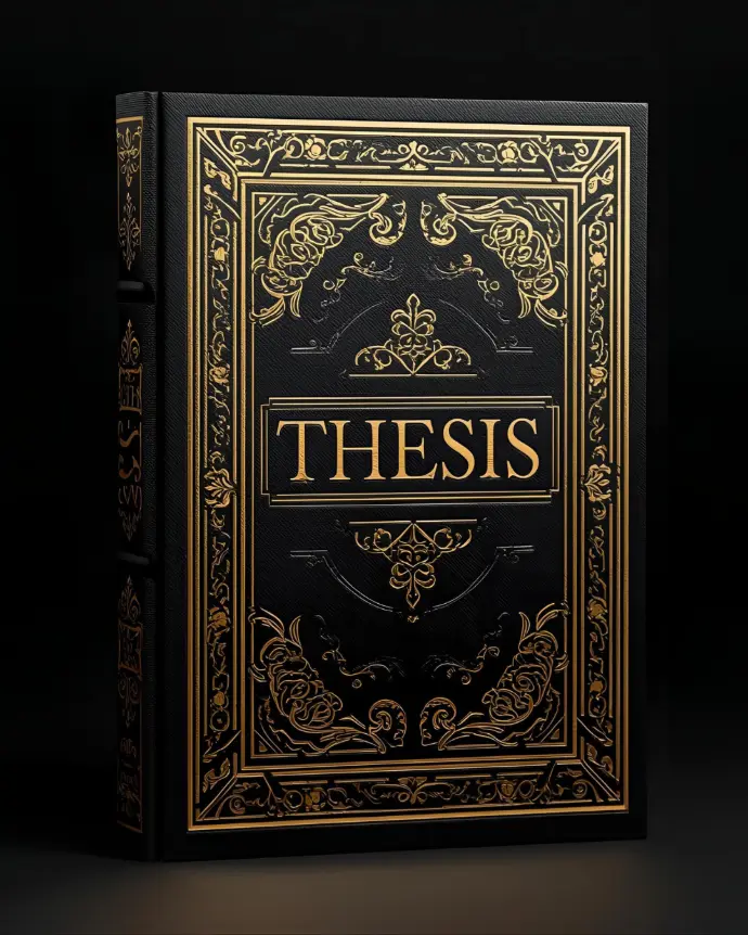Thesis Leather Binding with Golden embossed