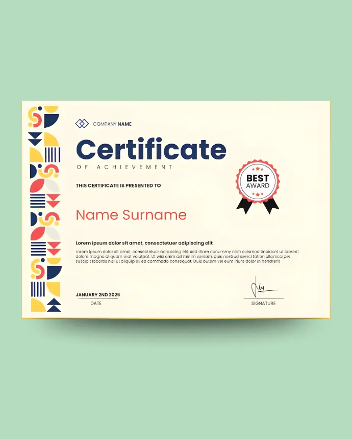 Certificate Print A4 250 gsm