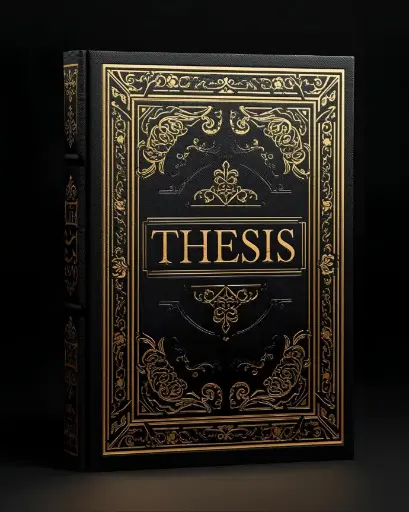 Thesis Leather Binding with Golden embossed